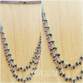 two color crystal bead bali necklaces fashion